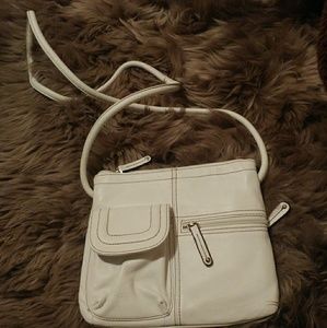🌹Tignanello white leather crossbody bag